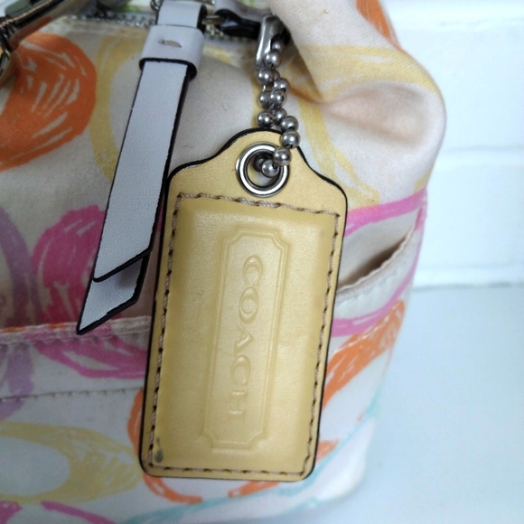 Coach satchel canvas multi colors - Picture 3 of 13